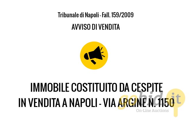 Immobile Cespite a Napoli - Avviso di Vendita - Fall. 159/2009 - Trib. di Napoli - Avviso 2