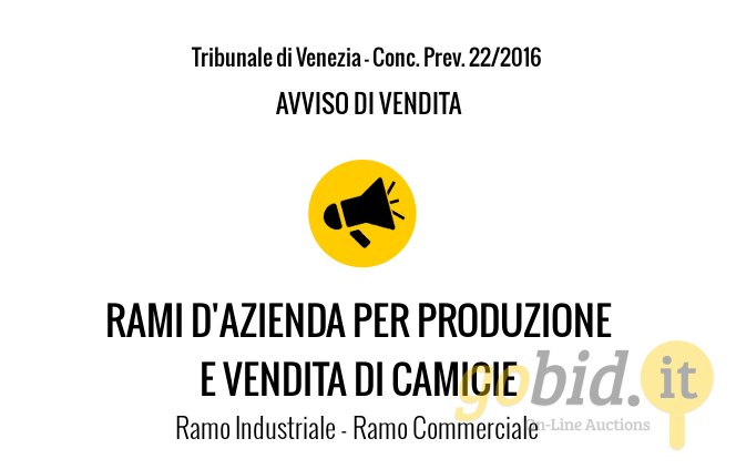 Conc. Prev. Columbia Spa - Rami d'Azienda - Avviso di Vendita