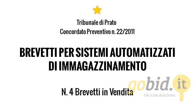 Automate Systems Patents - Cred. Agr. 22/2011 - Prato Law Court - Sale n.10