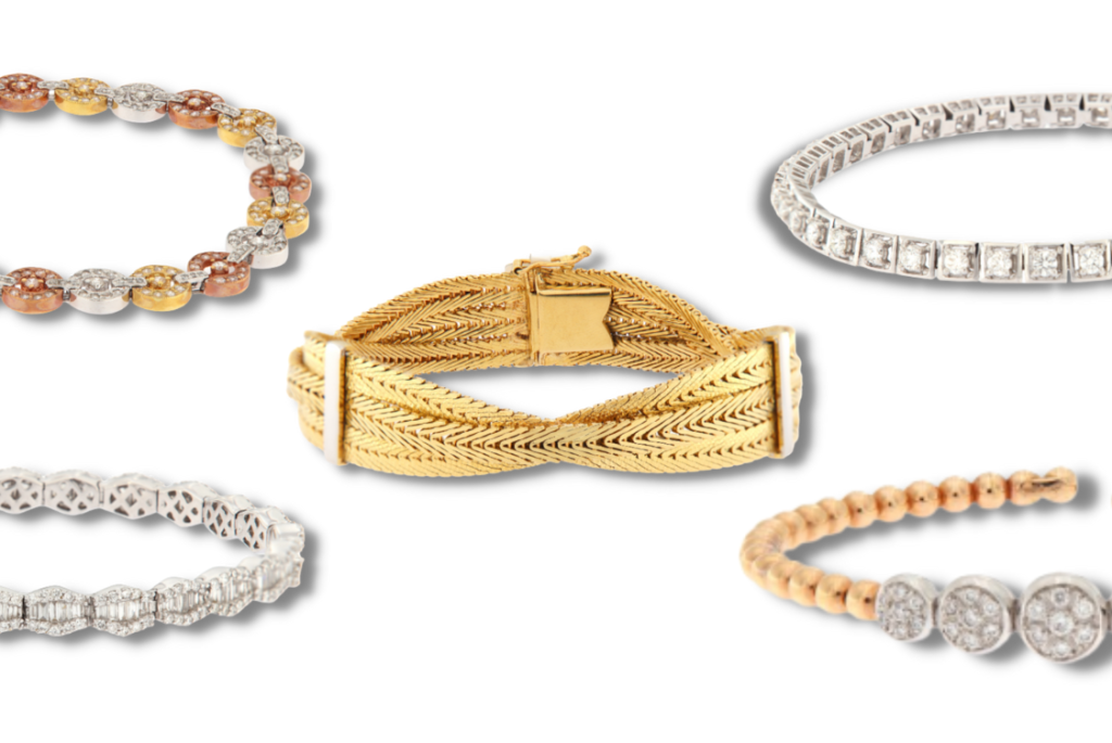 Gold bracelets With diamonds, pearls and precious stones - La Coruña Law Court n. 1
