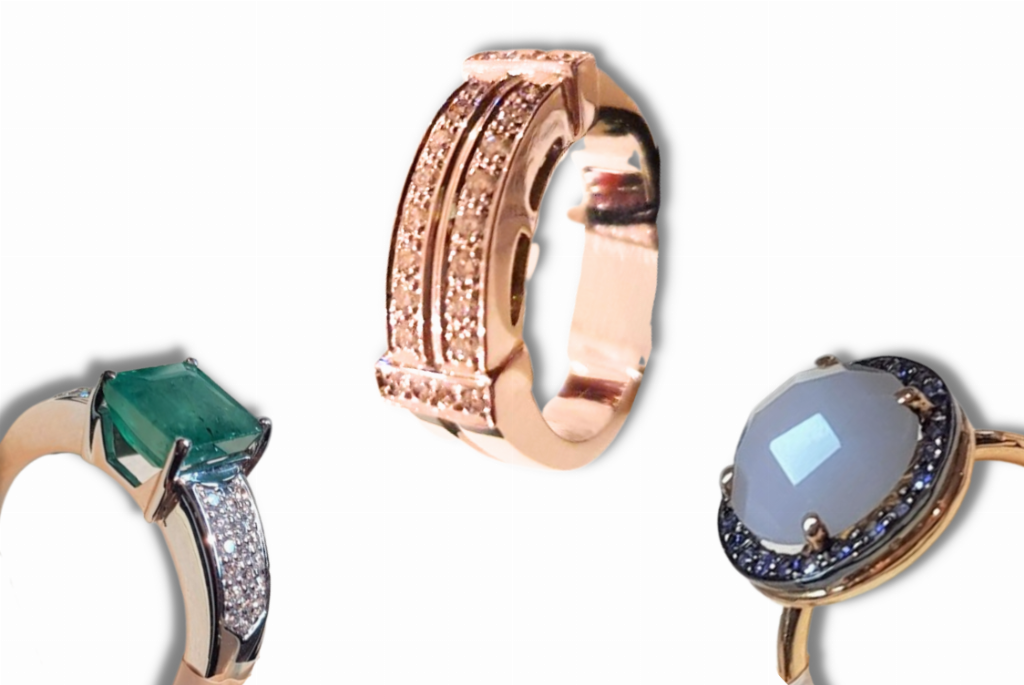 Gold rings With diamonds and precious stones - La Coruña Law Court n. 1 - Sale 2