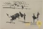 Gioco con la muleta (Suerte de muleta) - Pablo Picasso - "La Tauromaquia” 1