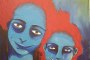 Acrylic on canvas - Child and Mother 1
