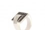 Bague Or Blanc 18 Carats - Diamants Blancs et Noirs 2