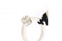 Anello Oro Bianco 18 Carati - Diamante 0,44 ct - Orlo 0,08 ct 1