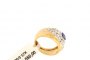 Anello Oro Giallo 18 Carati - Diamanti 0,57 ct e Zaffiro 1