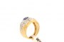 Anillo de oro amarillo 18 Quilates - Diamantes 0,57 ct y Zafiro 2