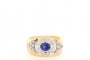 Anello Oro Giallo 18 Carati - Diamanti 0,57 ct e Zaffiro 3