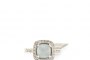 18 Carat White Gold Ring - Diamonds and White Agate 3