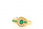 18 Carat Yellow Gold Ring - Diamonds and Emerald 1