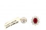 18 Carat 18 Carat White Gold Earrings - Diamonds 1.44 ct - Rubies 3