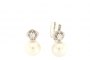 Pendientes Oro Blanco 18 Quilates - Diamantes 0,67 ct - Perla de Australia 1