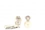 Boucles d'oreilles Or Blanc 18 Carats - Diamants 0,67 ct - Perle d'Australie 3