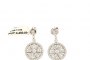 Orecchini Oro Bianco 18 Carati - Diamanti 0,32 ct - 0,40 ct - 0,08 ct 2