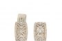 18 Carat White and Yellow Gold Earrings - Diamonds 1