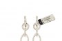 18 Carat White Gold Earrings - Diamonds 1