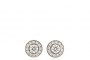 18 Carat White Gold Earrings - Diamonds 0.30 ct - 0.37 ct - Rosette 1