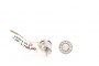 Boucles d'Oreilles Or Blanc 18 Carats - Diamants 0.30 ct - 0.37 ct - Rosace 2
