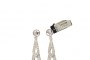 18 Carat White Gold Earrings - Diamonds 1