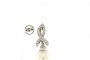 Boucles d'Oreilles Or Blanc 18 Carats - Diamants - Perle d'Australie 1
