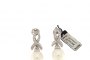 Boucles d'Oreilles Or Blanc 18 Carats - Diamants - Perle d'Australie 2