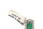 18 Carat White Gold Earrings - Diamonds 0.50 ct - Emeralds 1 ct 2