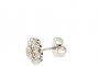 Boucles d'Oreilles Or Blanc 18 Carats - Diamants 1.10 ct - Rosace 1