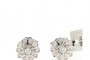 Boucles d'Oreilles Or Blanc 18 Carats - Diamants 1.10 ct - Rosace 2