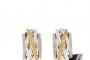 Pendientes Oro Blanco 18 Quilates y Rosa - Diamantes 0,40 ct 1