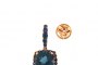 18 Carat Rose Gold Earrings - Topaz 8.96 ct - Sapphire 2.01 ct 1