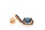 18 Carat Rose Gold Earrings - Topaz 8.96 ct - Sapphire 2.01 ct 3