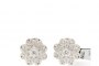 Pendientes Oro Blanco 18 Quilates - Diamantes - Rosetón 1