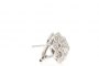 18 Carat White Gold Earrings - Diamonds - Rosette 3