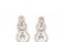 18 Carat White Gold Earrings - Diamonds 0.25 ct - 0.10 ct - 0.12 cr - 0.06 ct 2