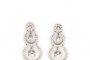 Boucles d'Oreilles Or Blanc 18 Carats - Diamants 0.25 ct - 0.10 ct - 0.12 cr - 0.06 ct 2