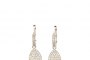 18 Carat White Gold Earrings - Diamonds 0.49 ct - Rosette 1
