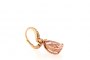 18 Carat Rose Gold Earrings - Diamonds 0.12 ct - Morganite 1