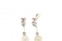 18 Carat White Gold Earrings - Diamonds - Australian Pearl 3