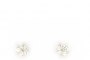 18 Carat White Gold Earrings - Diamonds 0.51 ct - Rosette 1