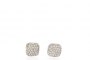 Pendientes Oro Blanco 18 Quilates - Pavè de Diamantes 0,50 ct 1