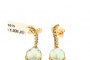 Boucles d'Oreilles Or Jaune 18 Carats - Diamants - Prasiolite 2