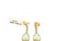 Boucles d'Oreilles Or Jaune 18 Carats - Diamants - Prasiolite 3