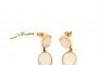 Boucles d'Oreilles Or Rose 18 Carats - Calcédoine 2