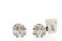 Boucles d'Oreilles Or Blanc 18 Carats - Diamants - Fleur 1