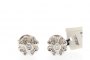 Pendientes Oro Blanco 18 Quilates - Diamantes - Flor 1