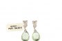 Boucles d'Oreilles Or Blanc 18 Carats - Diamants - Prasiolite 1