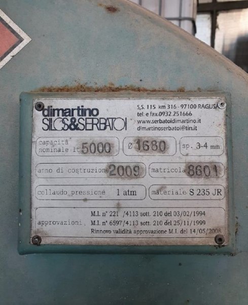 Dimartino Diesel Tank - Bank. 30/2020 - Messina Law Court - Sale 2