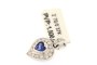 Ciondolo Oro Bianco - Diamanti 0,37 ct - Zaffiro Blu 2