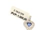 White Gold Pendant  - Diamonds 0.37 ct - Blue Sapphire 3