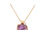 Collana Oro Rosa con Ciondolo - Rodolite - Diamanti 2
